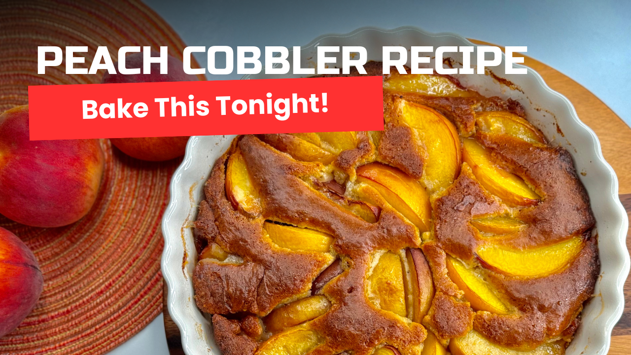 PEACH COBBLER Recipe — EASY Homemade Dessert