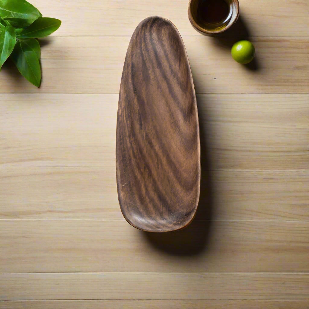 Walnut Wooden Snack & Sushi Plate 