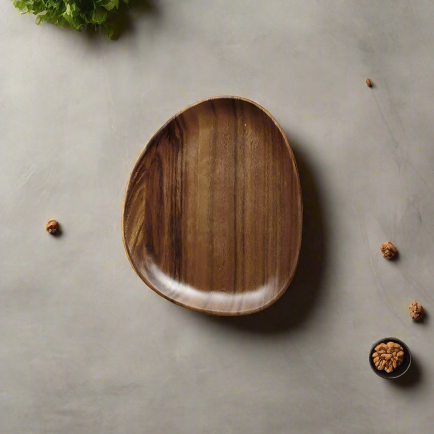 Walnut Wooden Snack & Sushi Plate 
