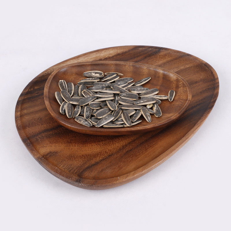 Walnut Wooden Snack & Sushi Plate – Irregular Rectangular Tea & Fruit Serving Tray